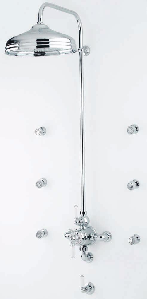 Lever Handles Comprises: 5204 12" Shower Rose** 5391 Fixed Riser 5550 Exposed Thermostatic Shower Mixer with Lever