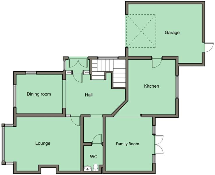 Floor Plans Ground Floor First Floor INTEGRAL GARAGE: 18' 0" x 13' 0" (5.49m x 3.