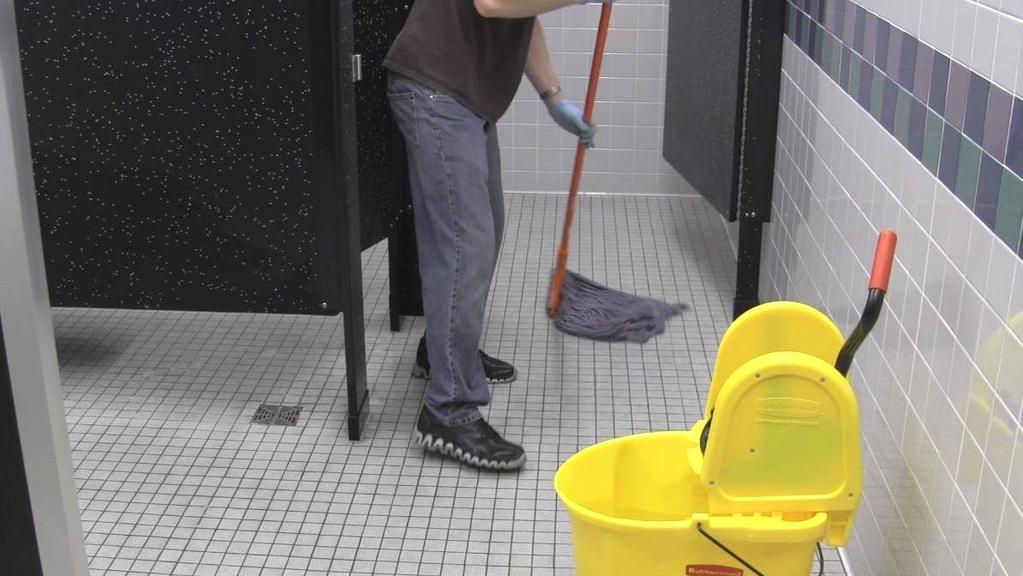 Floor care Mopping Mop daily and ensure that no puddles are left which will