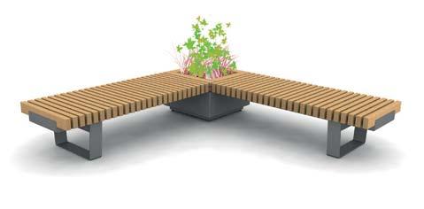 Placing a planter in this area is an ideal use for an otherwise redundant space, and also serves to provide separation between adjacent seats.