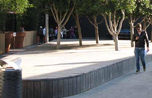 That a raised grassed area be created for informal seating. 4.