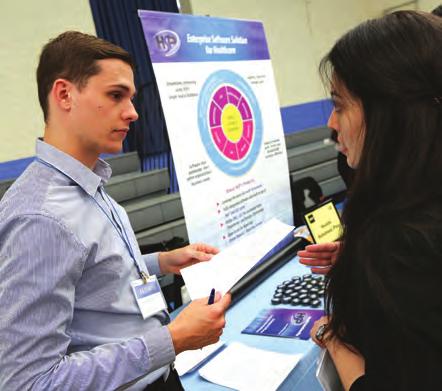 work. Pictured: At the annual All Majors Job and Internship Fair, students meet with prospective employers. FOR MORE NYIT NEWS, VISIT NYIT.
