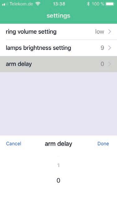 Setting the Arm Delay You can set the alarm system to be armed following a defined delay.