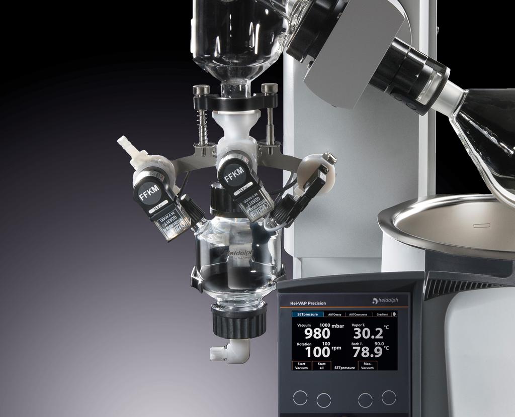 General Automatic refill of the evaporation flask with the solvent mixture according to your settings.
