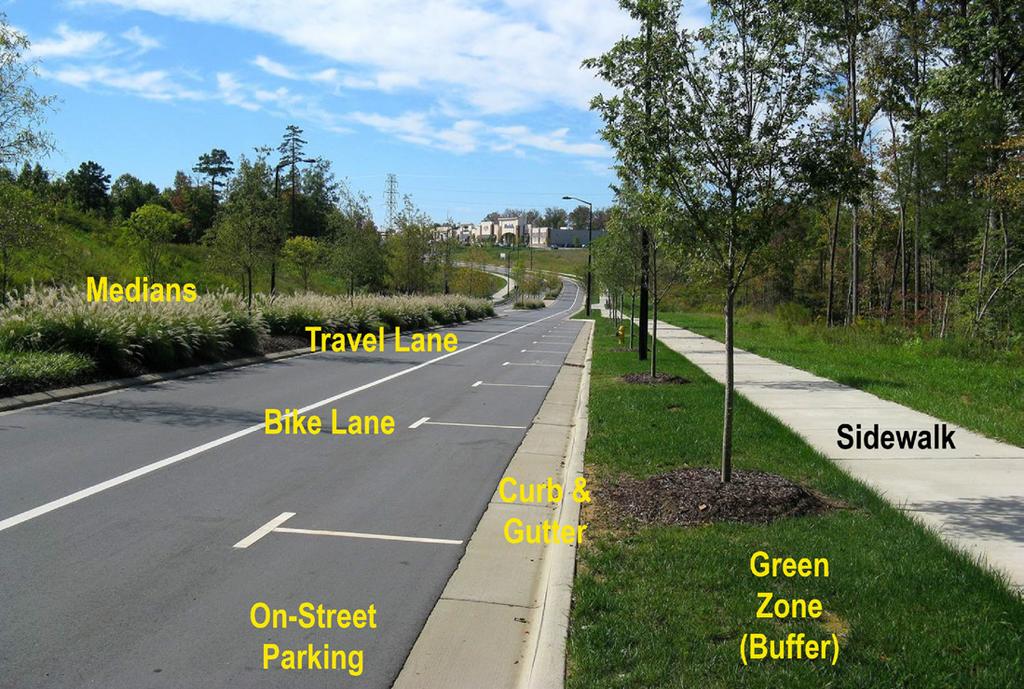 It is important to select the appropriate streetscape elements based on the surrounding context.