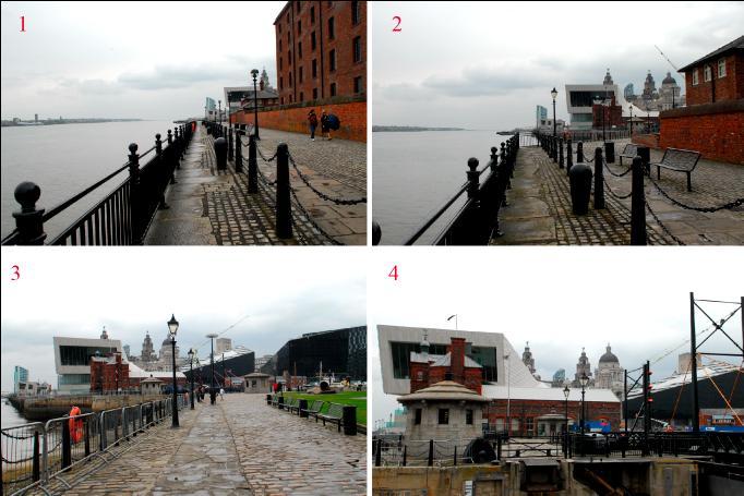 Fig 06 shows the visual impact of the building from Route 1. People come from the south side along the waterfront. The building faces the Albert Dock in this direction.