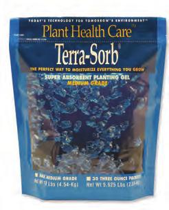 WATER MANAGEMENT Terra-Sorb Terra-Sorb is a super-absorbent, potassium-based co-polymer gel that significantly increases the water-holding capacity of soil.