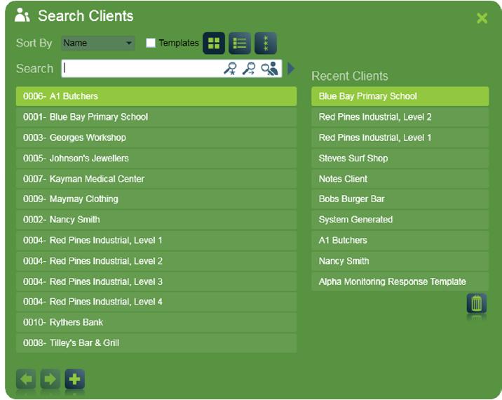 Viewing and Maintaining Client Site details The Search Clients button opens a Client Search browse.
