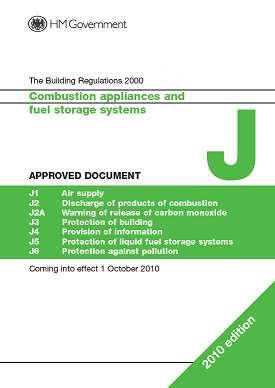 Approved Document J: Combustion Appliances and Fuel Storage Systems Approved Document J applies to things like boilers, fires and oil tanks There are a number of health and safety hazards associated