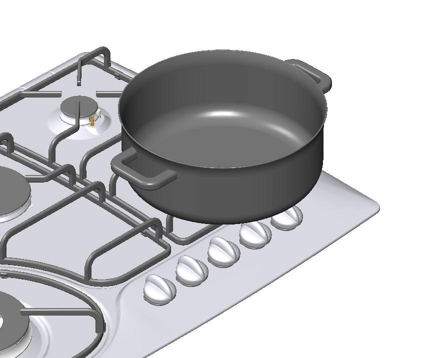 Part 2: For the User CHOOSING THE RIGHT SAUCEPAN FOR THE GAS BURNERS Use saucepans with the following diameters Auxiliary Semi-fast Fast Extra fast Double crown 8 to 14 cm 12 to 20 cm 16 to 22 cm 18