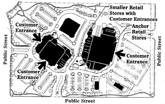 ARTICLE II - SITE DESIGN AND RELATIONSHIP TO THE SURROUNDING COMMUNITY 1. Entrances INTENT: Large retail buildings should feature multiple entrances.