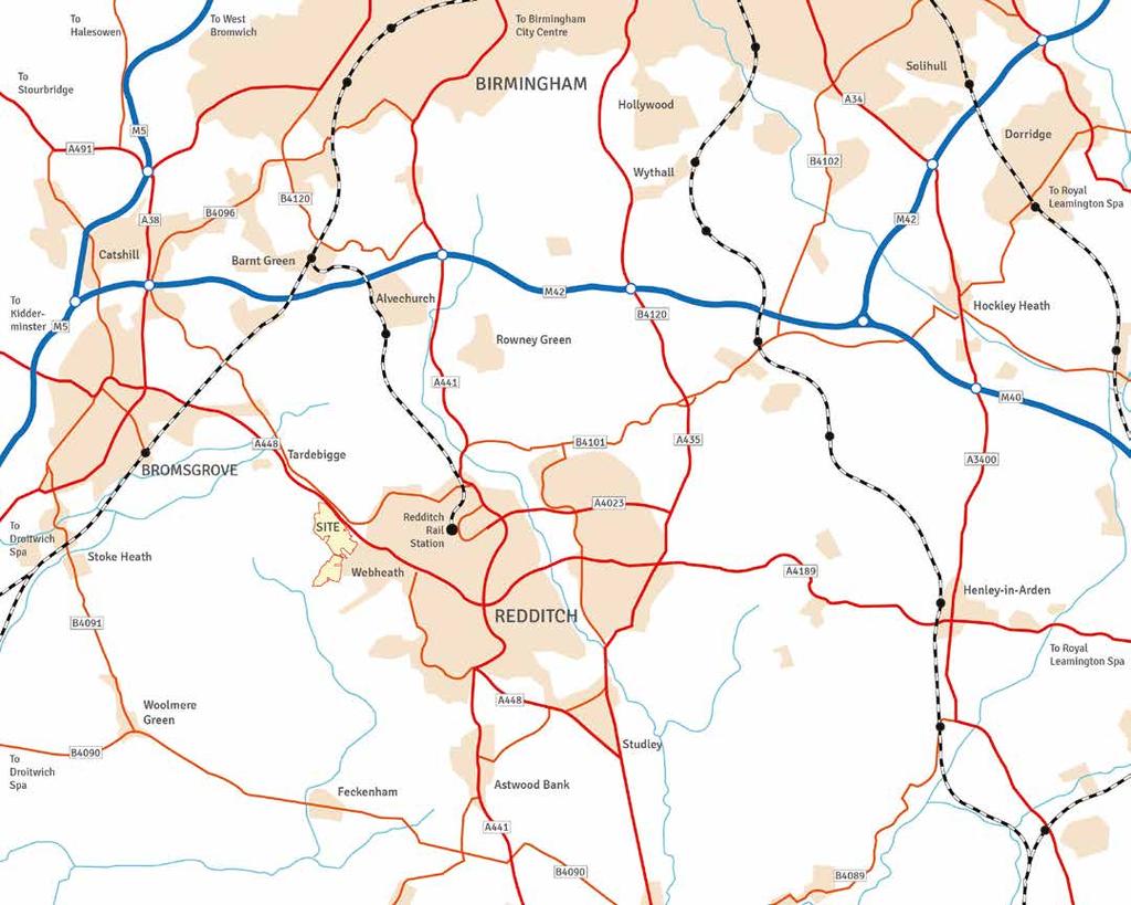 The site is located on the western edge of Redditch, approximately 3km west of the THE SITE town centre. It sits within the administrative boundary of Bromsgrove District.