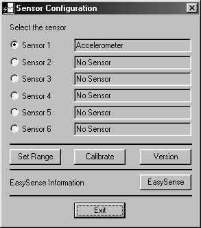To select the Vernier Sensor and its range The methods available to alter the selected sensor and its range will depend on the type of EasySense unit used.