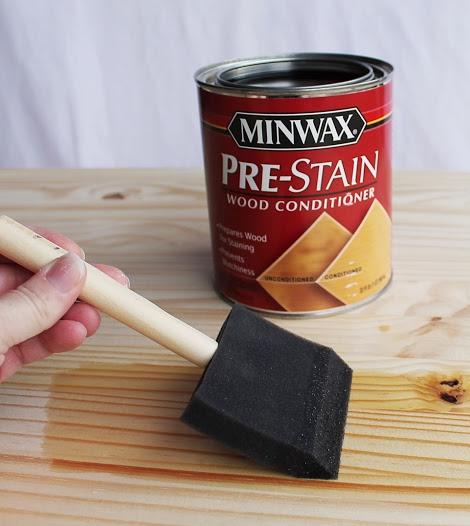 Then I applied Minwax Pre-Stain Wood Conditioner [6]with a foam brush to the project.