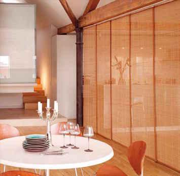When open, the panels stack neatly behind one another allowing maximum light into the room.