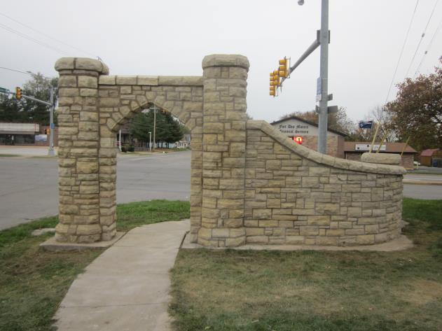 from Galena, Illinois, was awarded the contract to reconstruct the east stone pillar and clean both the reconstructed pillar and undamaged west pillar.