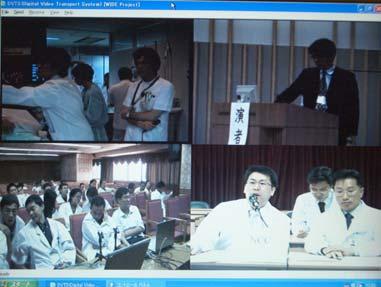 The audience enjoyed teleconference between Kyushu University in