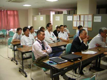 The operation room at Kyushu University Hospital Dr Shimizu, moderator, and Mr