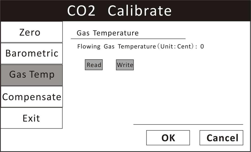 Chapter 1: CO2 monitoring 1. Push and turn the rotary knob on the monitor to move the cursor. Highlight the CO2 and push the knob to access the CO2 calibrate menu. 2.