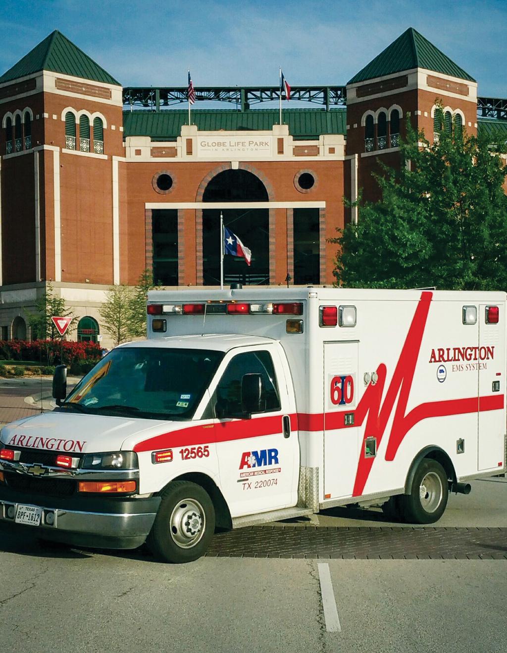 AMR CARING FOR FANS AND BEYOND AMR also contracts with the City of Arlington for A PARTNERSHIP THAT PROMOTES A SAFER, HEALTHIER ARLINGTON special event operations at Arlington s professional AMR is a