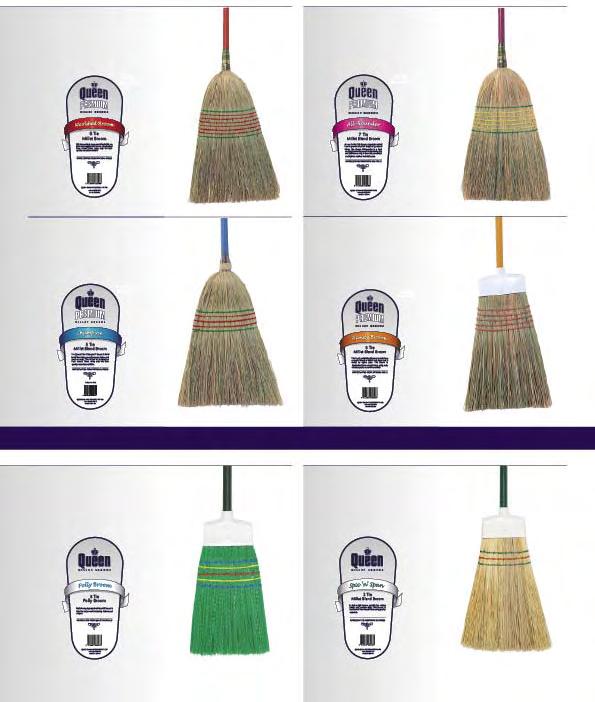 8 Tie Woolshed Broom A heavy duty, stiffer broom for tough jobs 1172 8 tie 6 7 Tie All Rounder A Blend of natural fibres to produce a softer broom 1173 7 tie 10 5 Tie Champion Made from millet & cane