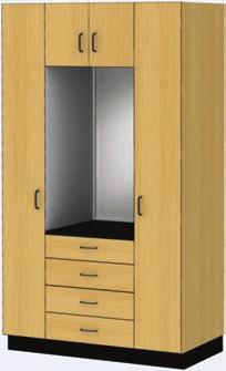 vertical closure panel 5773 W: 48" overall Wardrobe 2 wardrobes with shelf & rod 1-4 drawer base 5803 5813 5823 5833 W: -36" (3" increments) Overall 1 sink base with 6" apron & double door upper