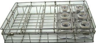 There are four parts to each cage assembly: Bottle assembly, feeder, cage base, and cage top. Bottle assembly: Consists of bottle, seal, cap, and bottle hanger.