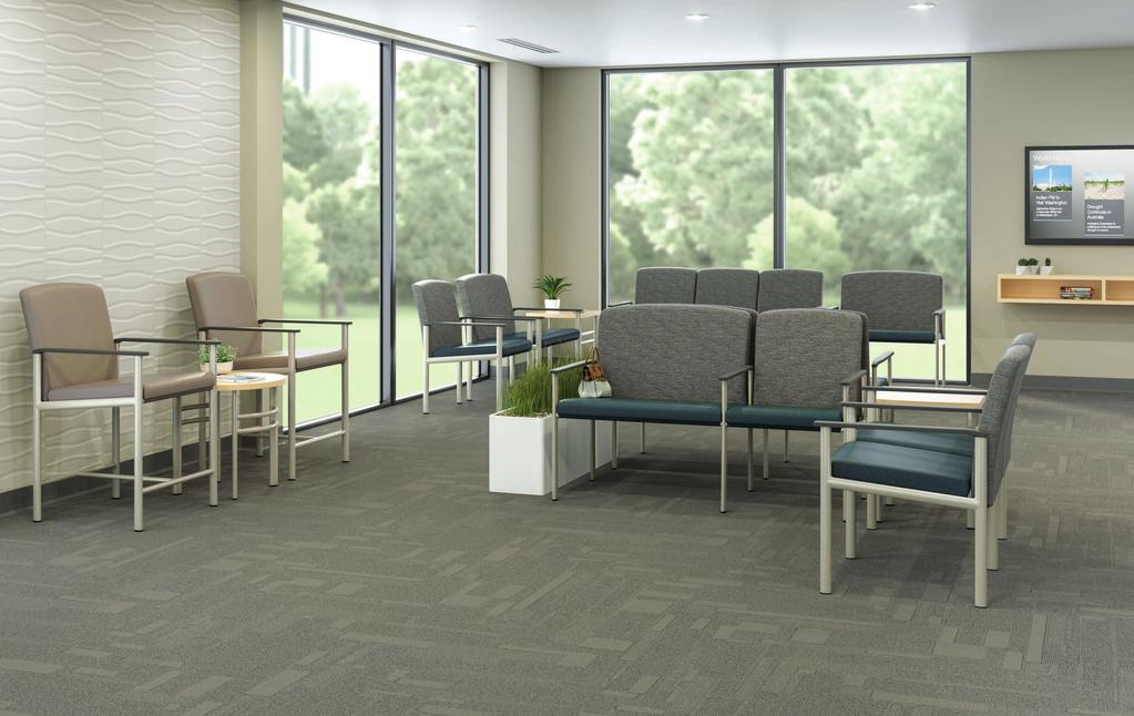 Unmatched Versatility Aspekt offers a clean, minimal aesthetic for guest and patient seating, as well as tables, in a variety of healthcare settings.
