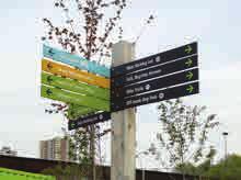 In addition, effective wayfinding includes unique surface treatments, maps, and signage that incorporate universal design principles.