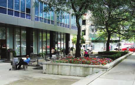 Incorporate strategic setbacks from the property line in the façade zone to accommodate urban squares, seasonal retail and patio space,