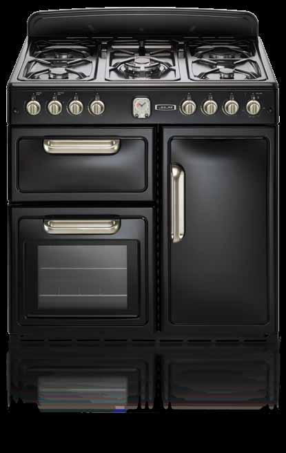 timer for the main oven Easy clean oven liners to main oven and top oven Full metal control knobs and handles Metal main oven door with viewing