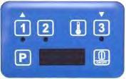 Operation Control Panel Functions - FN8127EE and FN8224EE Fryers. Each control panel comprises the following:- One 4 digit, seven segment display with a 0.5 high, bright green LED display.