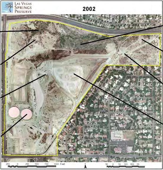 Land Disturbances Dewatered springs and creek, lowered water table - 1960 Debris dump 6 acres Soil removed 36 acres