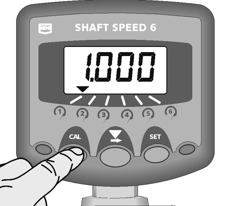 3. Calculate the new calibration factor New Factor = Initial Factor x Displayed Speed Actual Speed 4. Select the appropriate channel. 5.