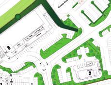 SITE PLAN PHASING KEY: STREET HEDGE: ornamental evergreen hedging species such as Box, Privet, Escallonia and