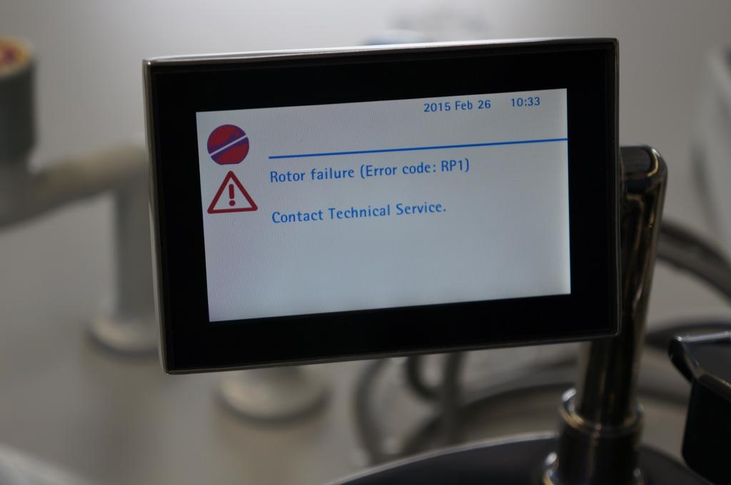 If the tubing is not correctly being inserted, an error message is coming up on the display and the pump stops Consequence: