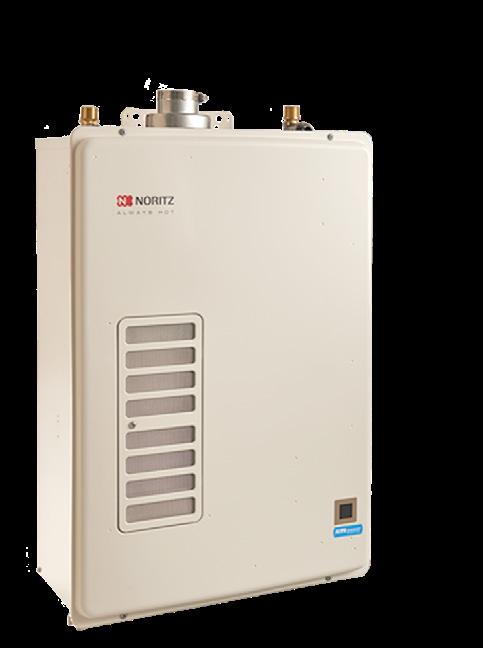 » ZERO FOOTPRINT Wall-mounted tankless units require a fraction of the space of the old tank unit.