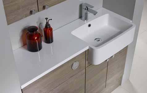 Or maybe opt for a 1200mm his and hers style double basin or a 1500mm width with plenty of integrated worktop space to one side for a