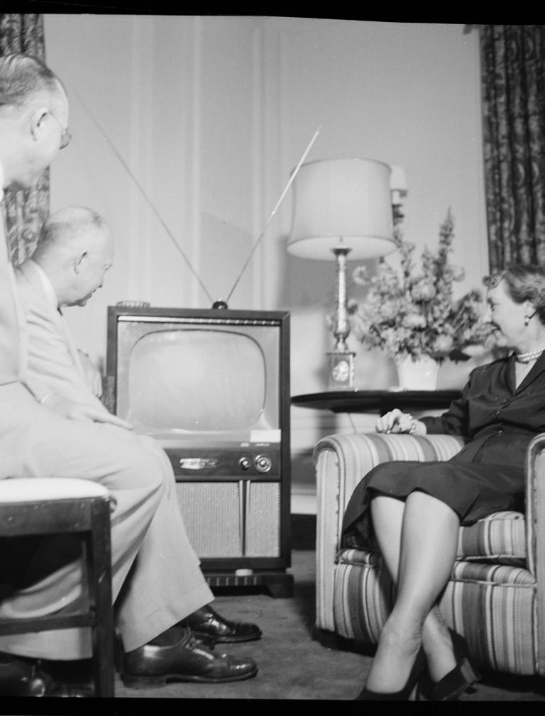 By 1960, TVs were present in about 90% of homes in America. People no longer had to leave their homes for entertainment. Americans enjoyed staying home and tuning into their favorite programs.