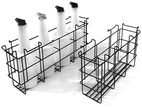 A cold plate is an aluminum block with ten stainless steel lines or circuits molded within.