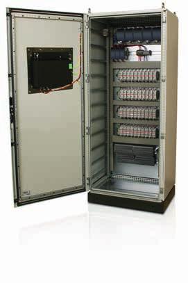 There is a single connection for the 24 Vdc supply and the network cables connect to the Ring Coupling module, which handles the communication between the modules and the central controller.