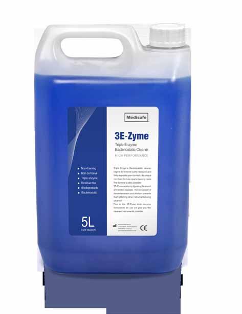 Medisafe Detergents 3E - Zyme Shelf Life: 2 years Our triple enzymatic, concentrated cleaning solution has been specially formulated with three active enzymes to effectively clean even the most