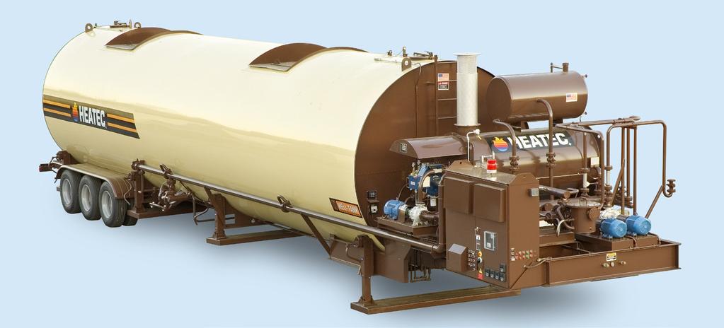THE HELI-TANK TM unit combines a hot oil heater with a heated asphalt storage tank. Available in six different sizes with capacities from 10,000 to 35,000 gallons. Numerous options are available.