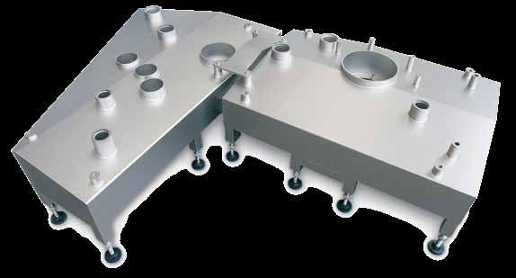 Ultra-clean base frame On request, the front base frame can be supplied in an ultra-clean version, featuring a
