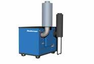 Blasting container with recycling unit A-series Compressed air driven units for heavy duty applications like