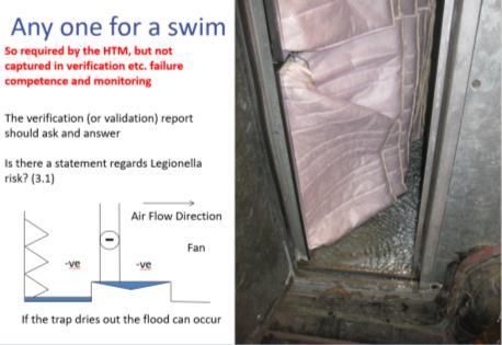 1) -ve Air Flow Direction - Fan -ve If the trap dries out the flood can occur Wet secondary filters A perfect example of these, Note wet filters are not as
