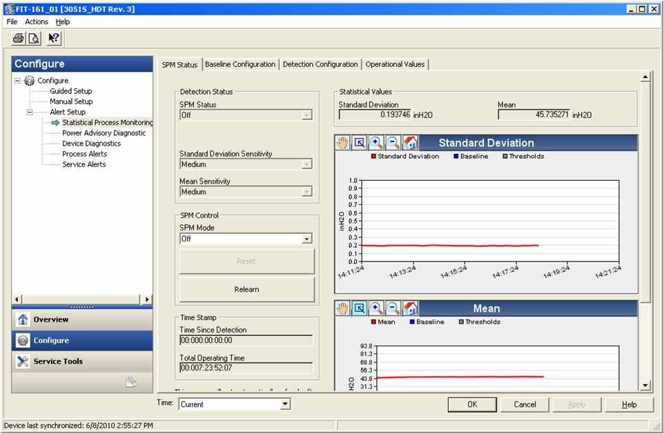 Rosemount 3051S Series Reference Manual Figure 7-8. Statistical Process Monitoring main screen The SPM Status screen shows overview information for the diagnostic.