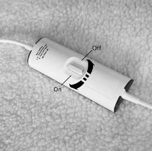 INSTRUCTIONS FOR USE Plug in the control unit/s and switch on at the socket. To turn on your blanket, click the switch on the back of the control unit to ON.