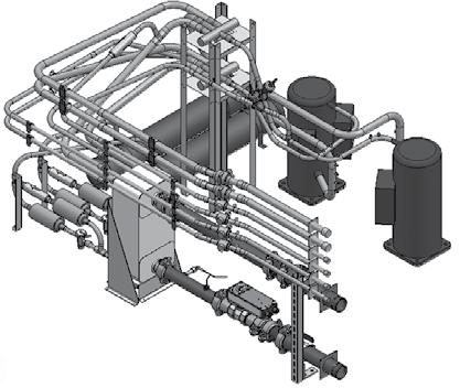 WSHP with Modulating Hot Gas Reheat Piping Layout 2-Way Head Pressure Control for Lower Water