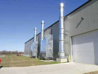 Air replacement systems replace contaminated air exhausted from industrial and commercial buildings or spray booths, with fresh, heated outdoor air, maintaining a constant leaving-air temperature